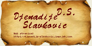 Đenadije Slavković vizit kartica